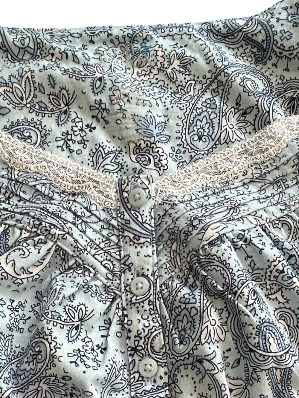 Croft & Barrows Nite Gown Sleep Shirt Paisley Blue SZ XXL NWT Pajamas Cottagecor - Picture 2 of 12